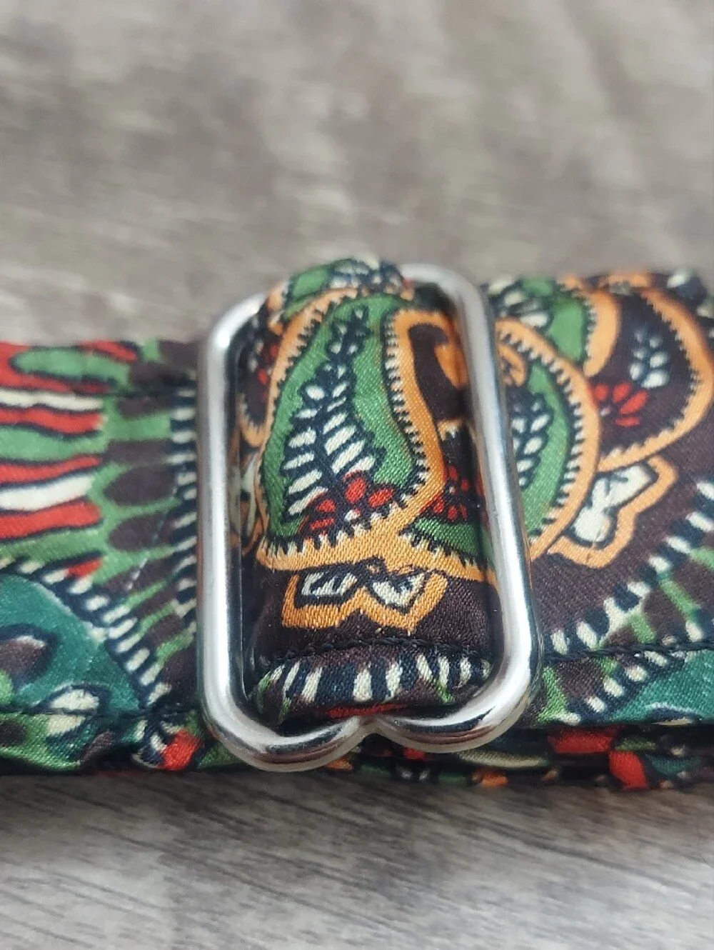 Ornate Tapestry Bohemian Paisley Handmade Custom Martingale Dog Collar 1.5
