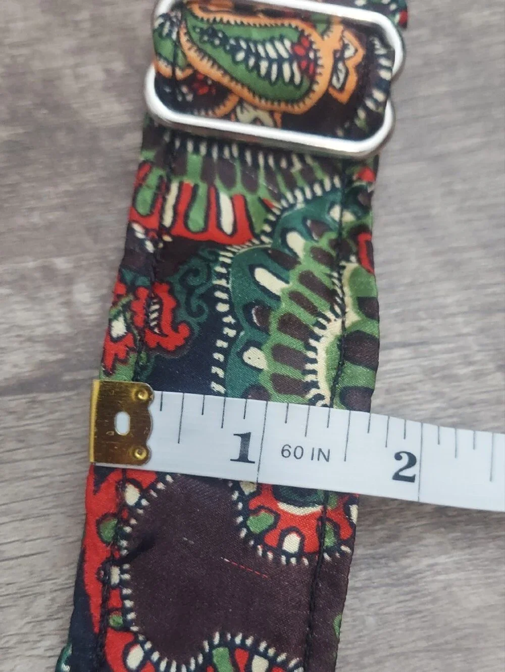 Ornate Tapestry Bohemian Paisley Handmade Custom Martingale Dog Collar 1.5