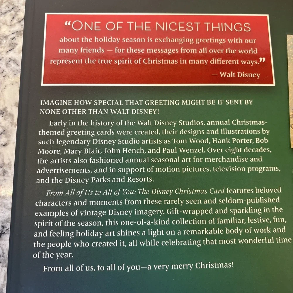 The Disney Christmas Card Book, 2018, Disney Fan Club 2018 All Cards In Book