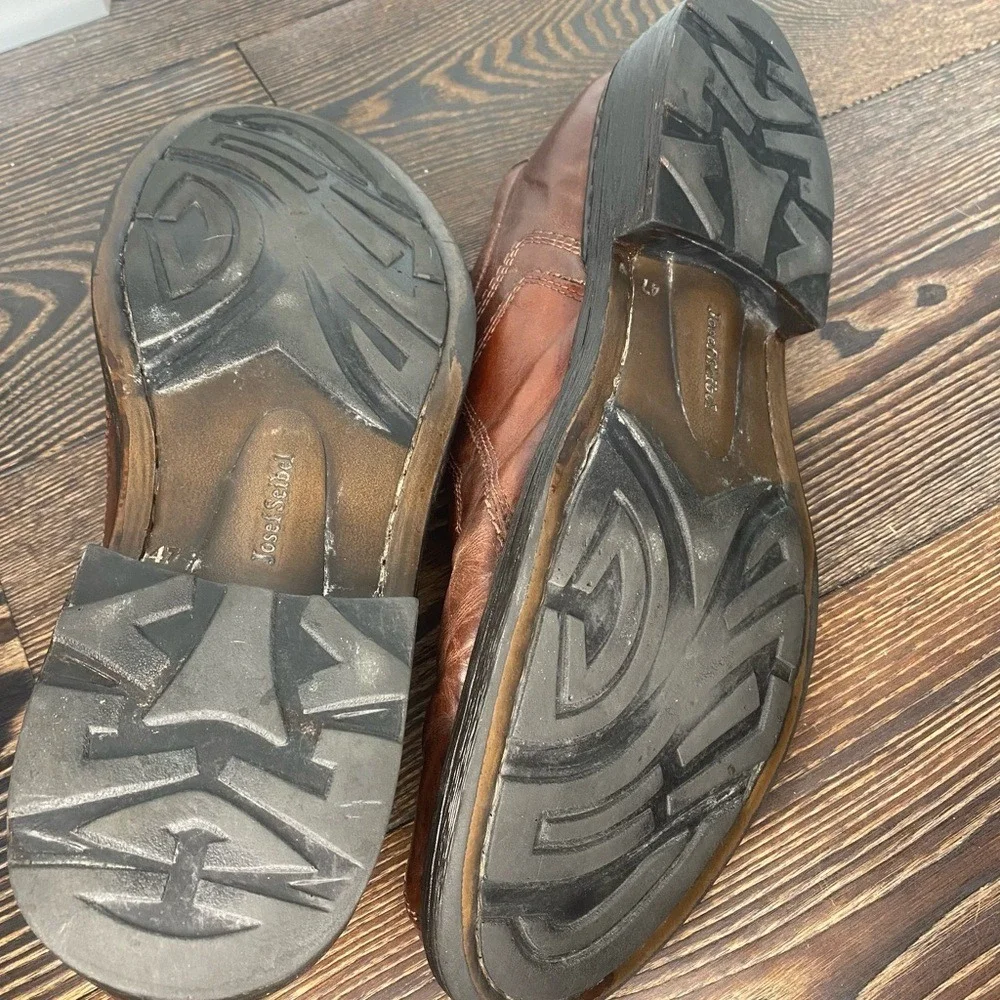 JOSEF SEIBEL LEATHER MENS SZ 47/13 DRESS SHOE OFFICE CHURCH CLASSIC RUBBER‎ SOLE