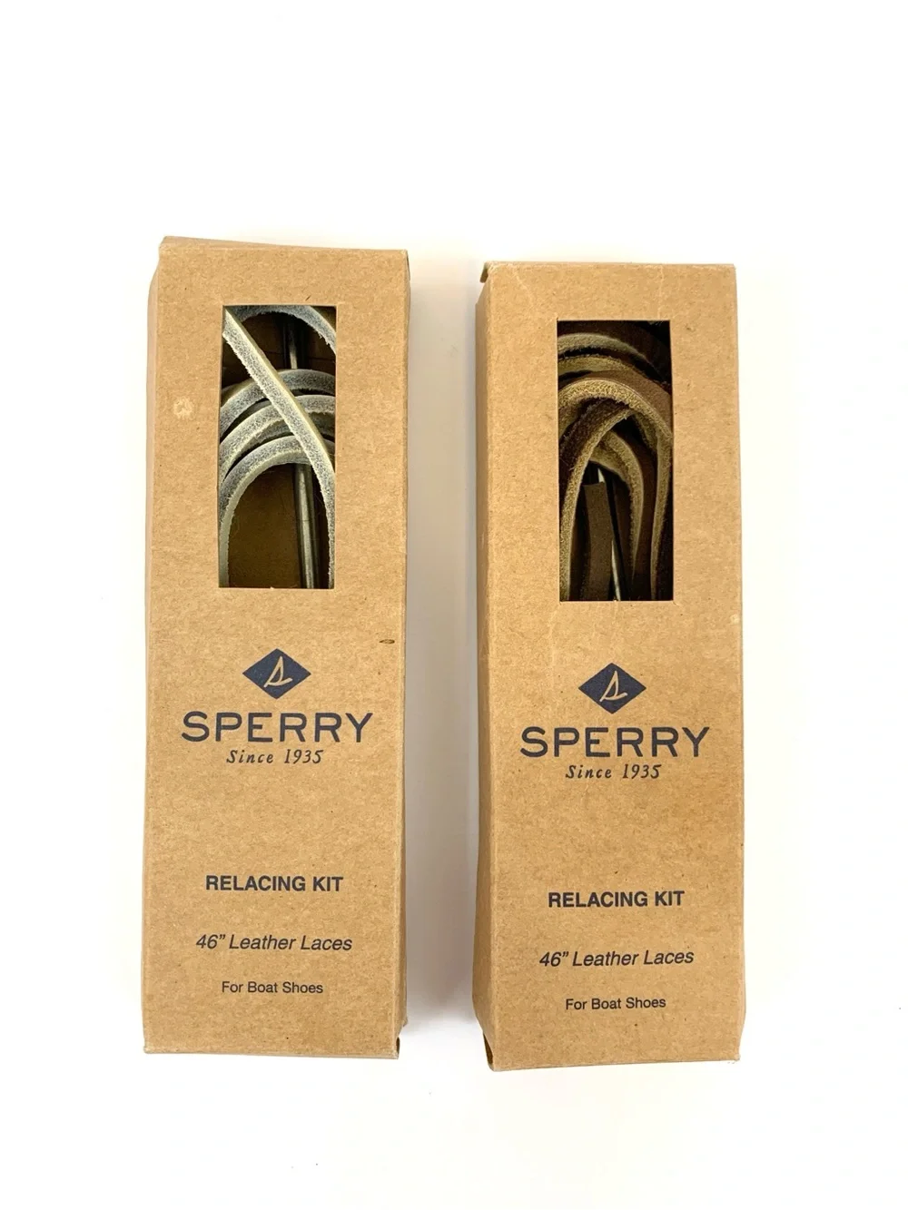 Sperry Relacing Kit with Cream and Tan Leather Laces