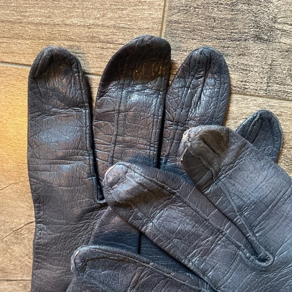 Aris vintage Brown Kid Leather dress gloves size 7