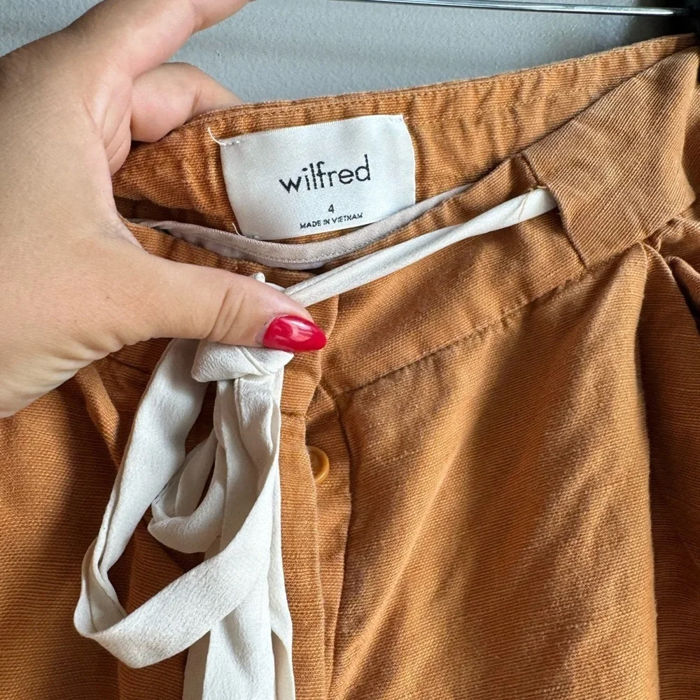 Aritzia Wilfred Allant Linen Blend Pants Clean Girl Coquette Coastal Euro Summer