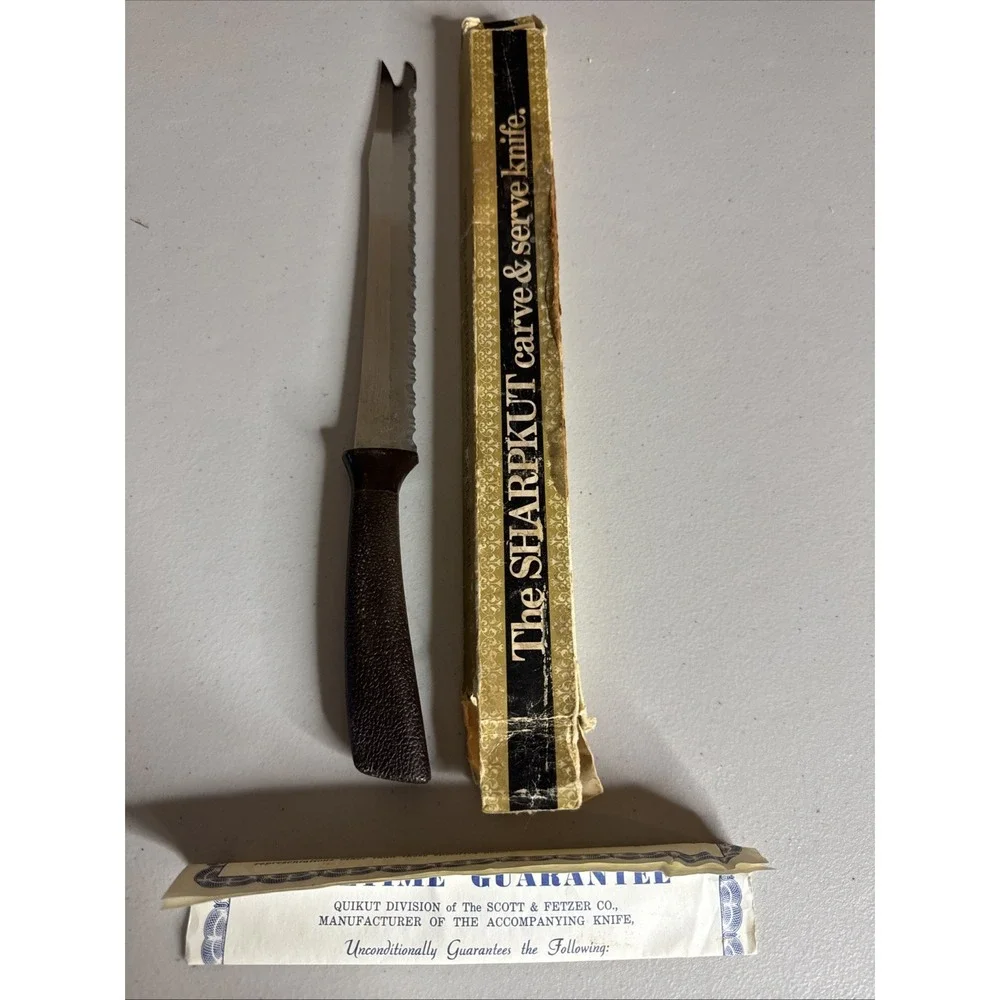 Vintage Quikut Bread Carving Knife Serrated Stainless 8