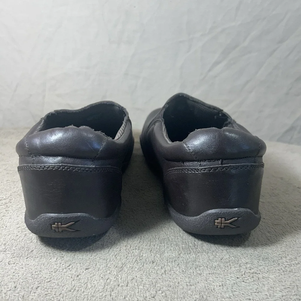 KURU Slip On Shoes Mens 13 Brown Leather Comfort Work Casual Kivi Style