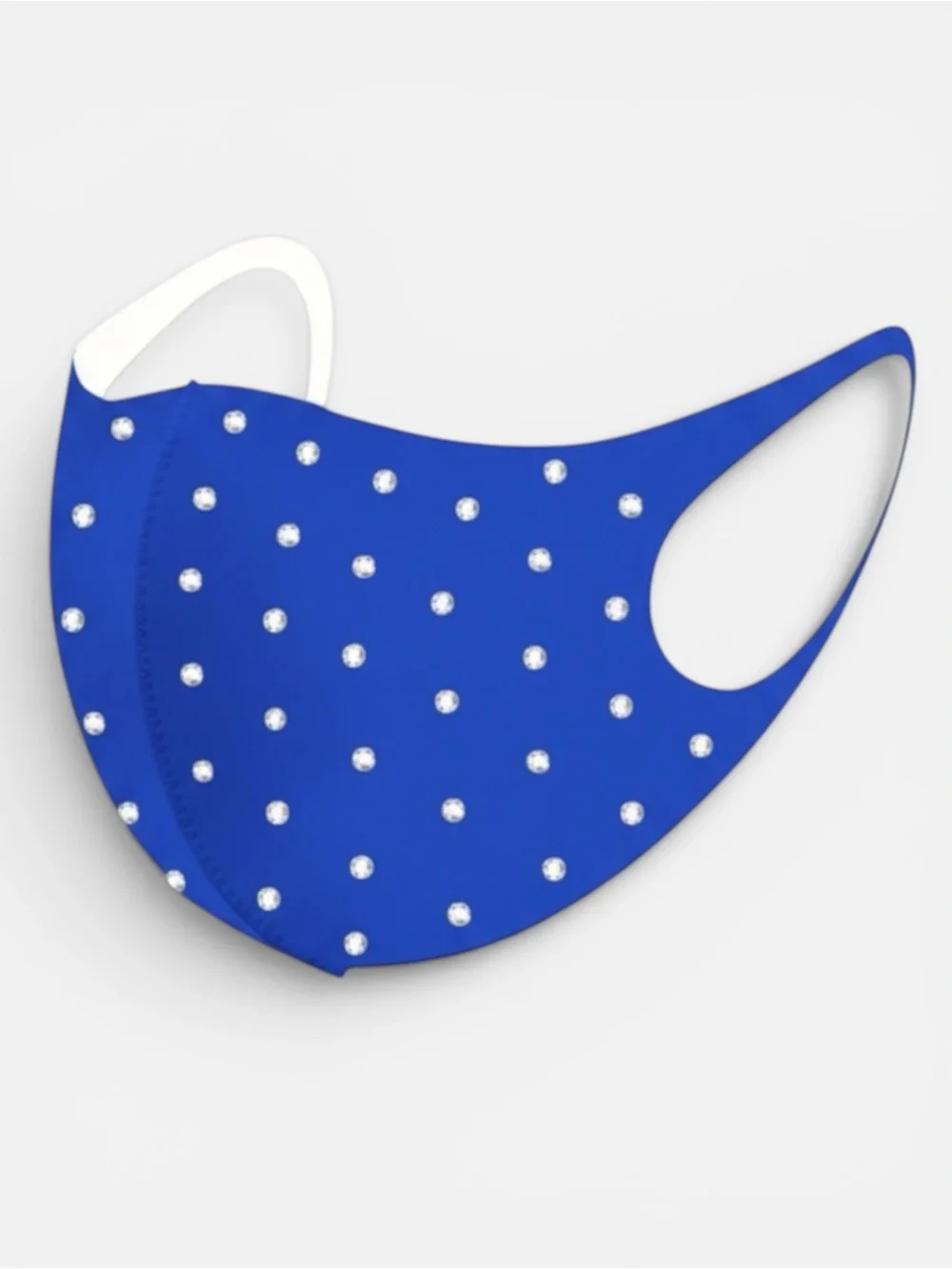 Royal Blue Rhinestone Face Mask NWT Sealed | Sapphire Blue Sparkle Glam Fashion