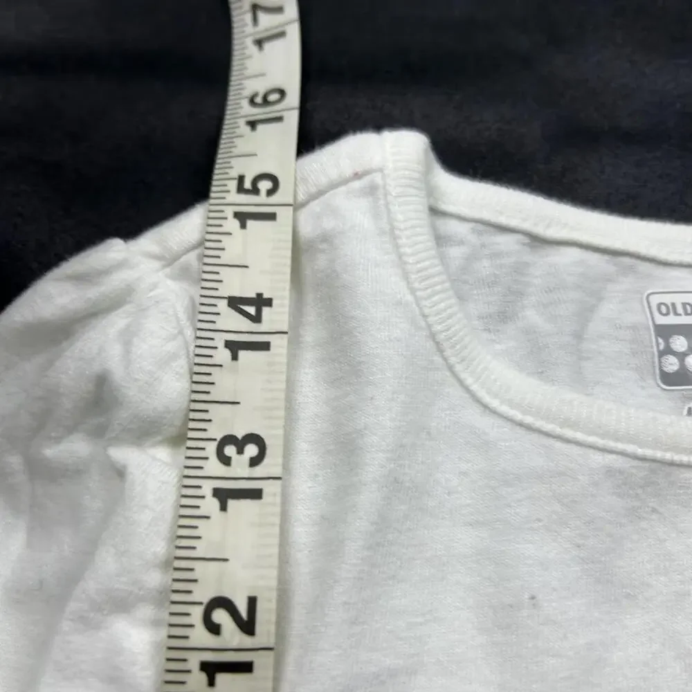 Old Navy Girls 4T White Long Sleeve Shirt Basic Top‎
