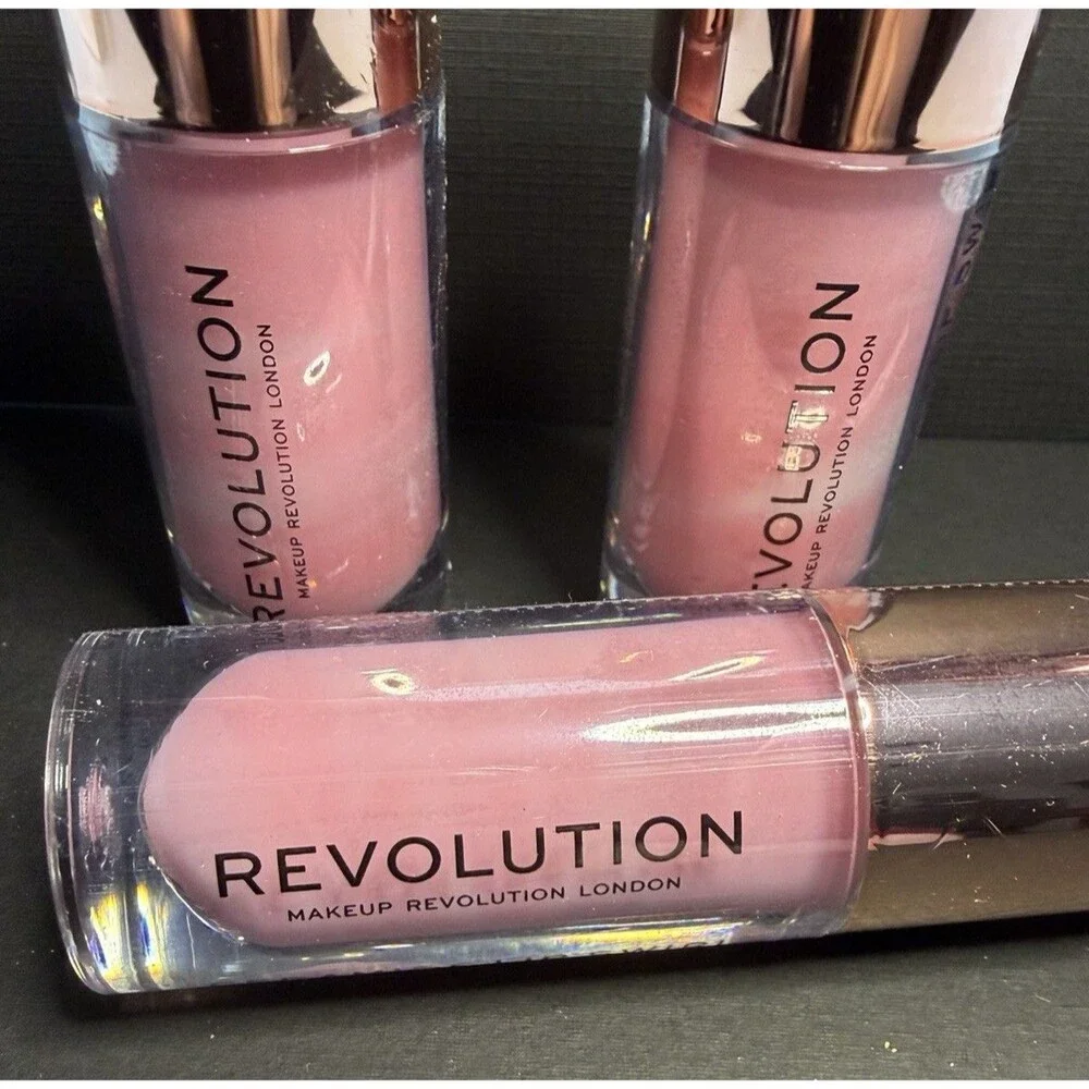 Revolution Lip Swirl Ceramide Gloss – Pure Gloss Pink/White Swirl