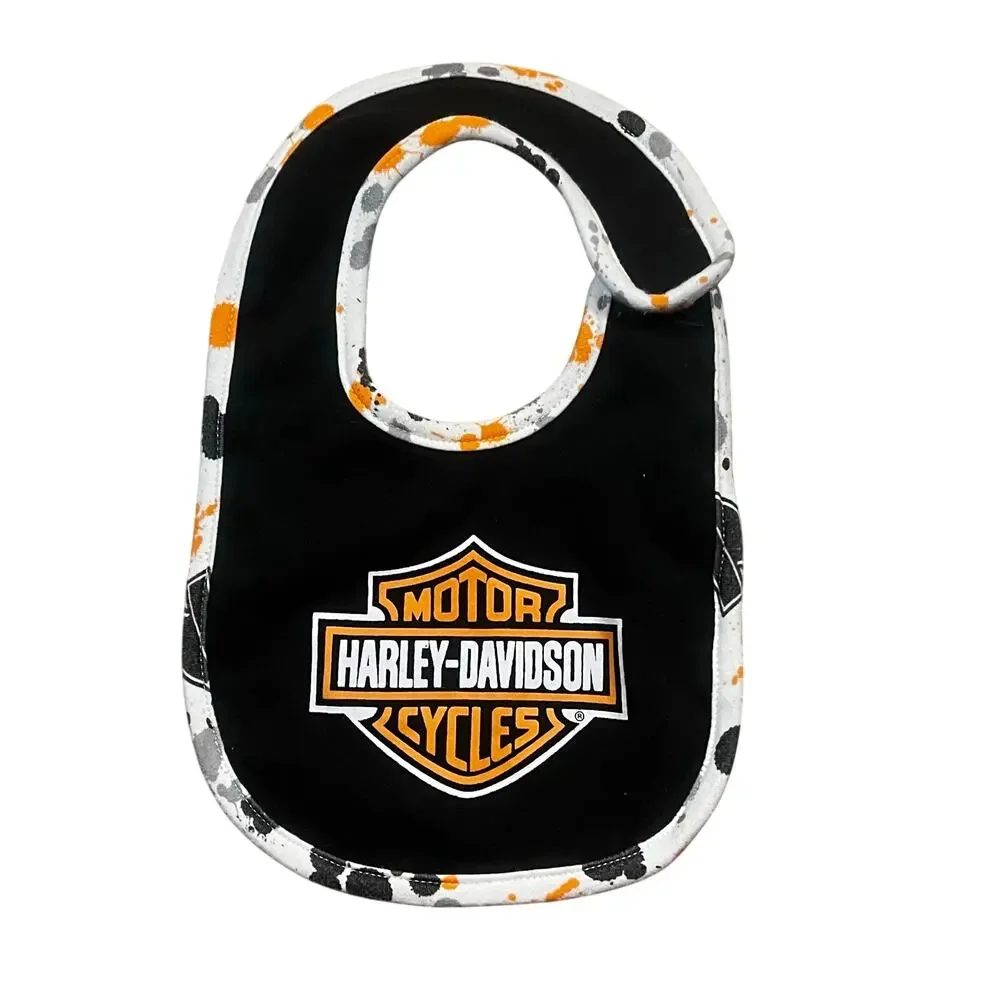 Harley Davidson Baby Bib 18M Black Logo Motorcycles Feeding Camouflage‎ Gift