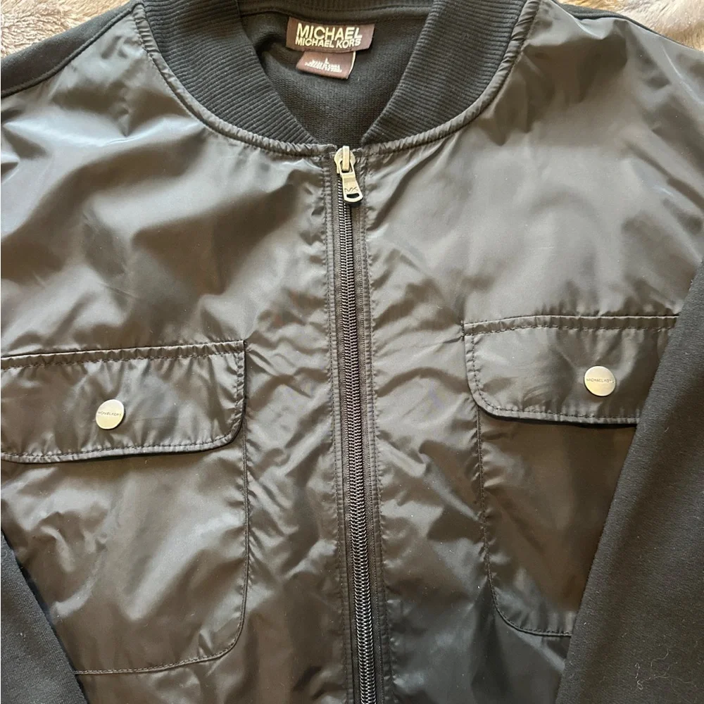 Michael Kors Black Bomber Jacket