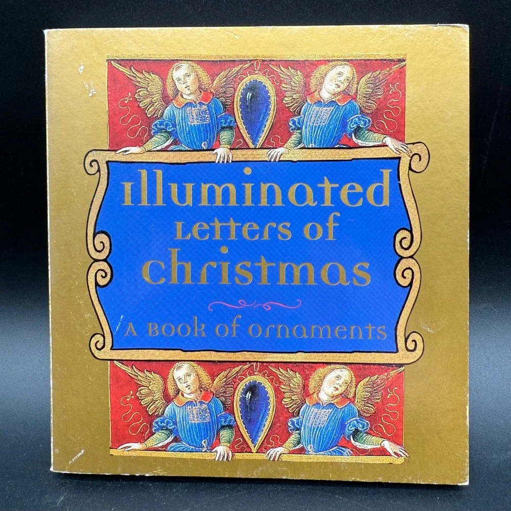Illuminated Letters of Christmas Ornament Book Nativity Gothic Calligraphy Set‎