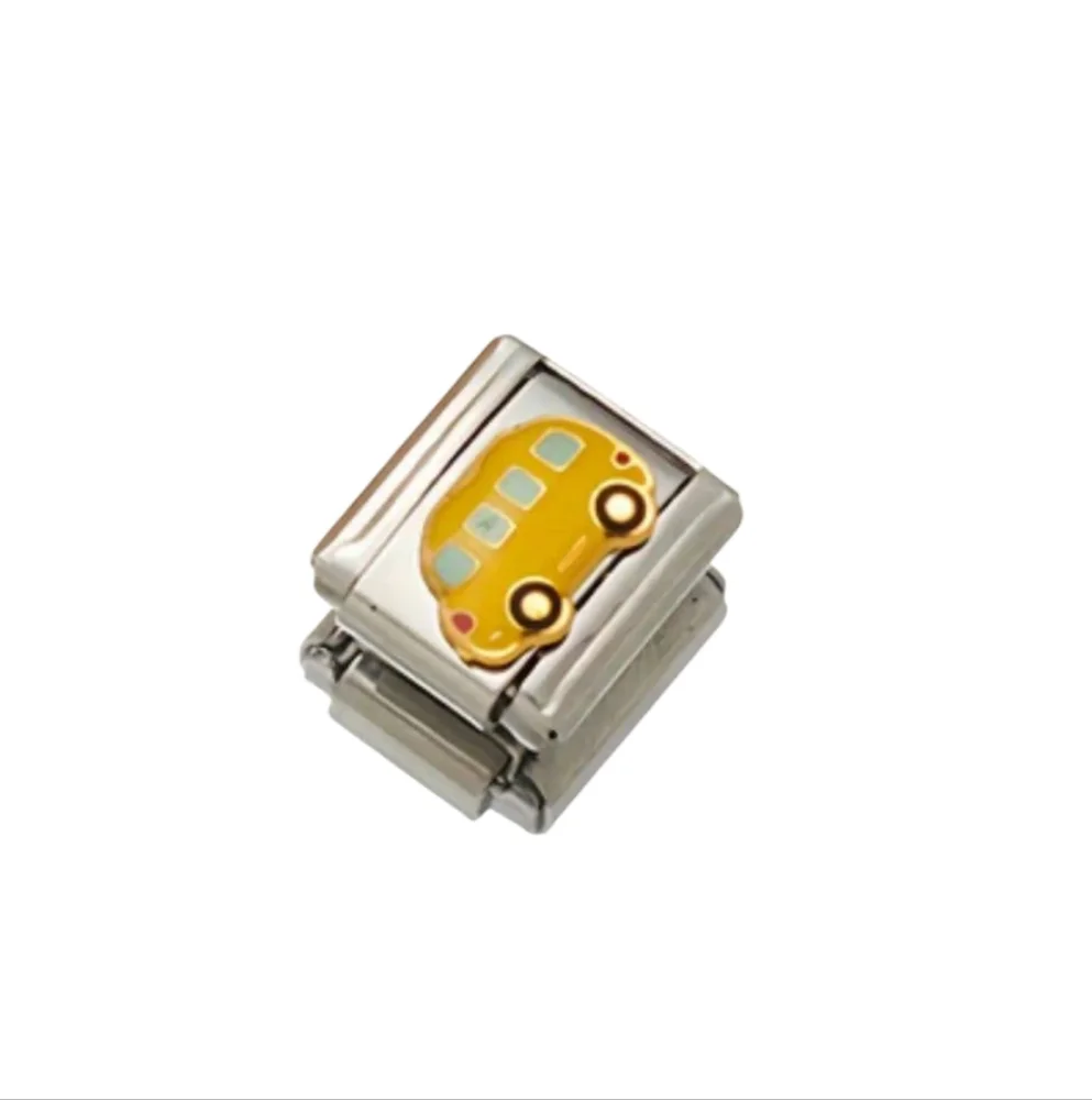Charmlink Yellow School Bus DIY‎ Personalized Composable Italian Charm Bracelet