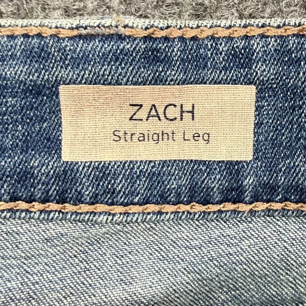 NWT Mavi Zach Jeans Men 42x32 Blue Medium Wash Straight Leg Stretch Denim Casual