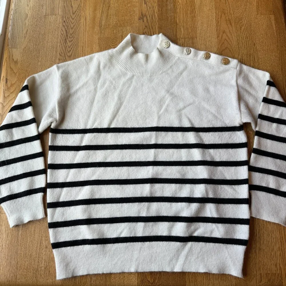 Nautical Style Striped Sweater Size XL