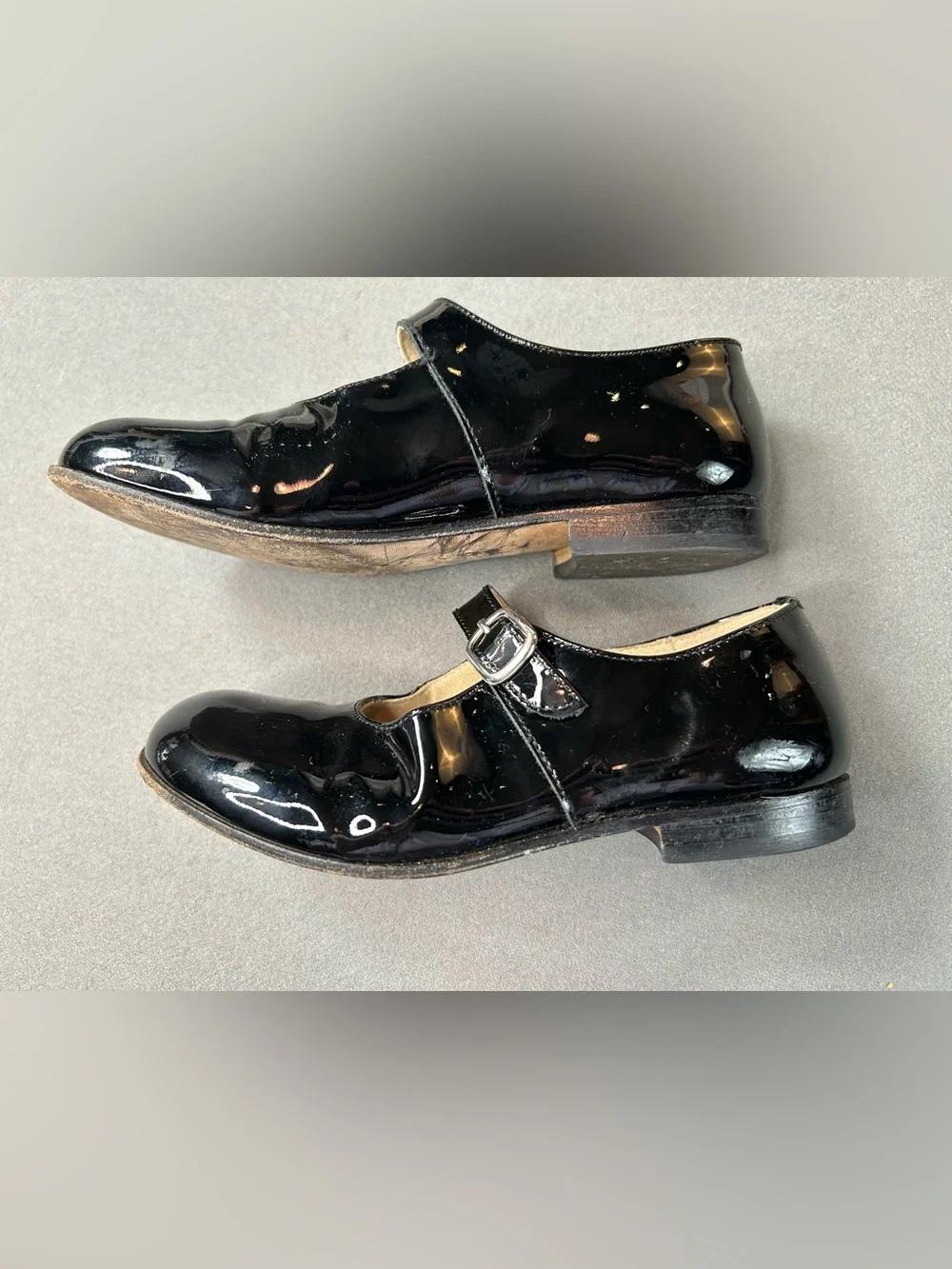 Girls Black Patent Mary Jane Shoes by Little Eric Size 30