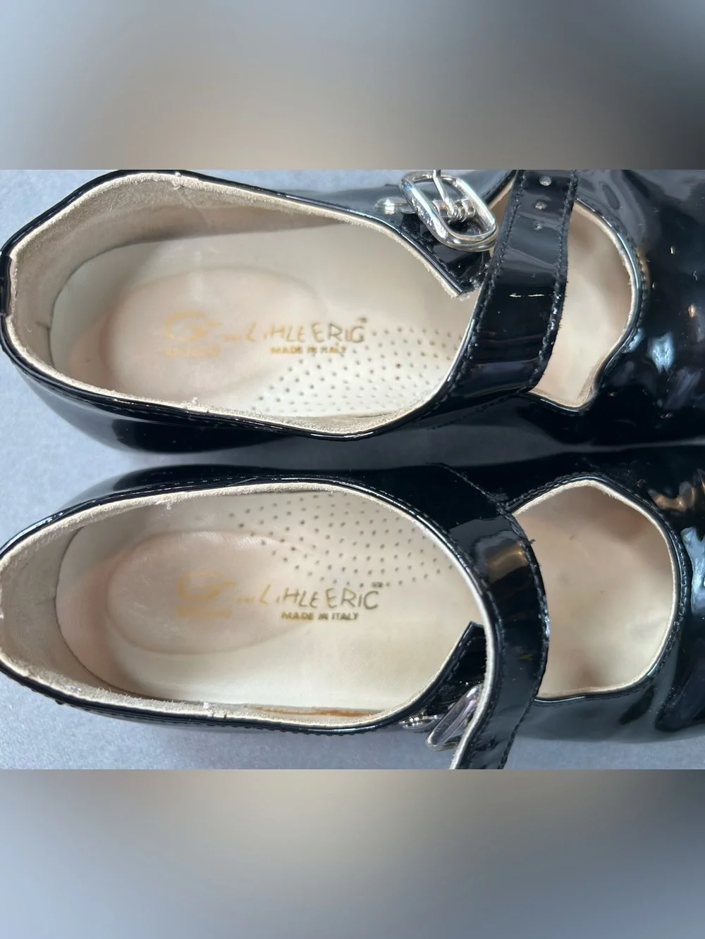 Girls Black Patent Mary Jane Shoes by Little Eric Size 30