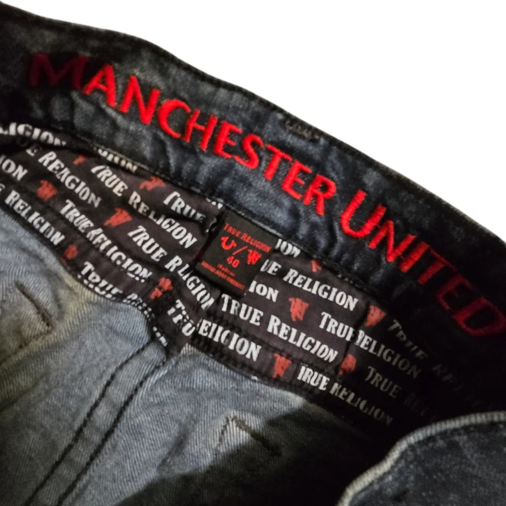 True Religion X Manchester United Skinny Jeans Men’s 40 Stretch Dark Wash 7207