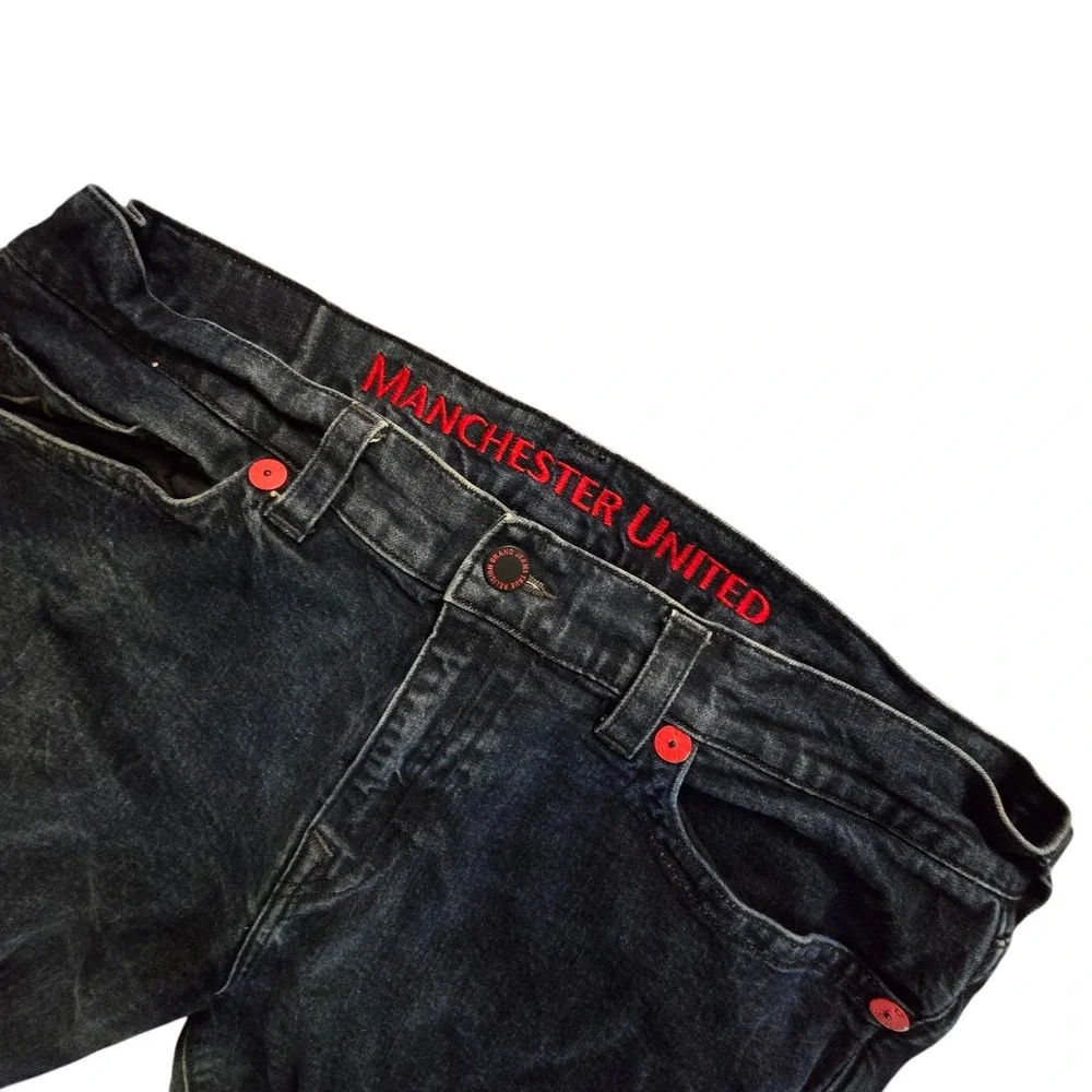 True Religion X Manchester United Skinny Jeans Men’s 40 Stretch Dark Wash 7207