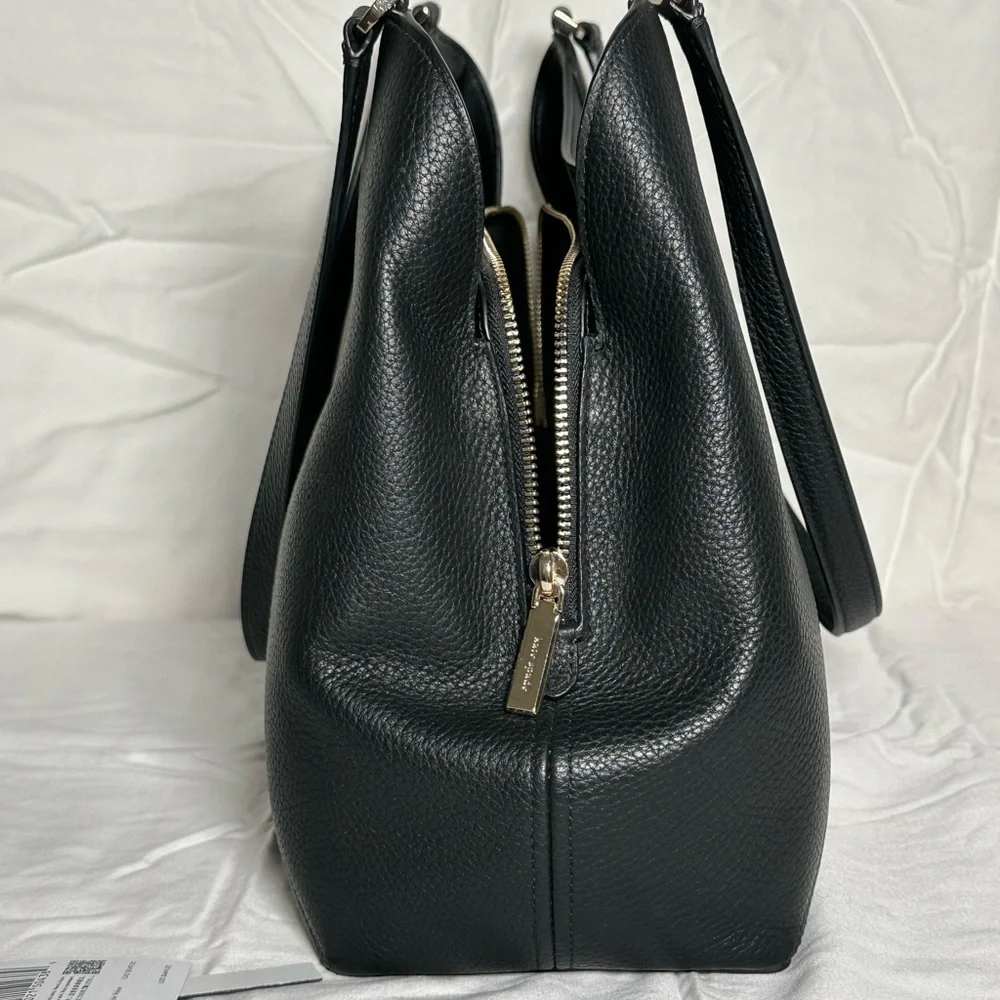KATE SPADE NEW YORK LENA large triple compartment shoulder bag pebble leather