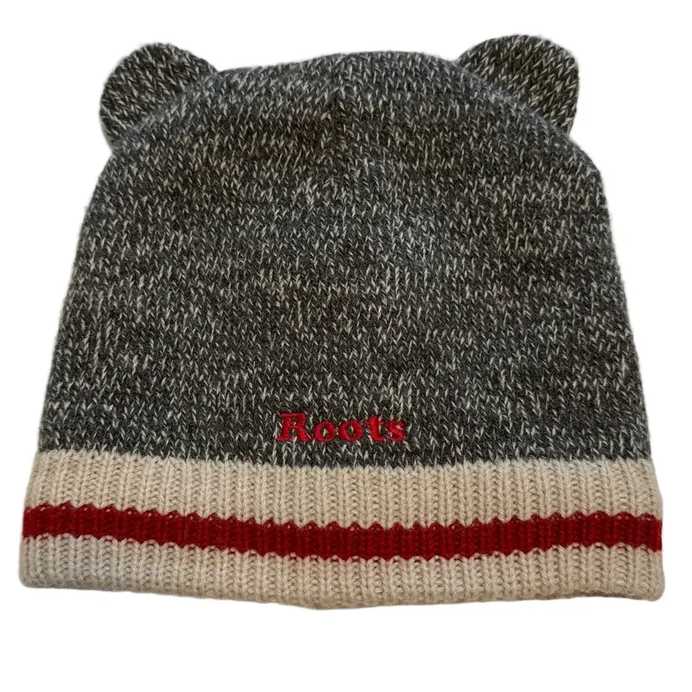 Roots 12 - 18M Baby Bear Ear Knit Winter Outdoor Beanie Hat