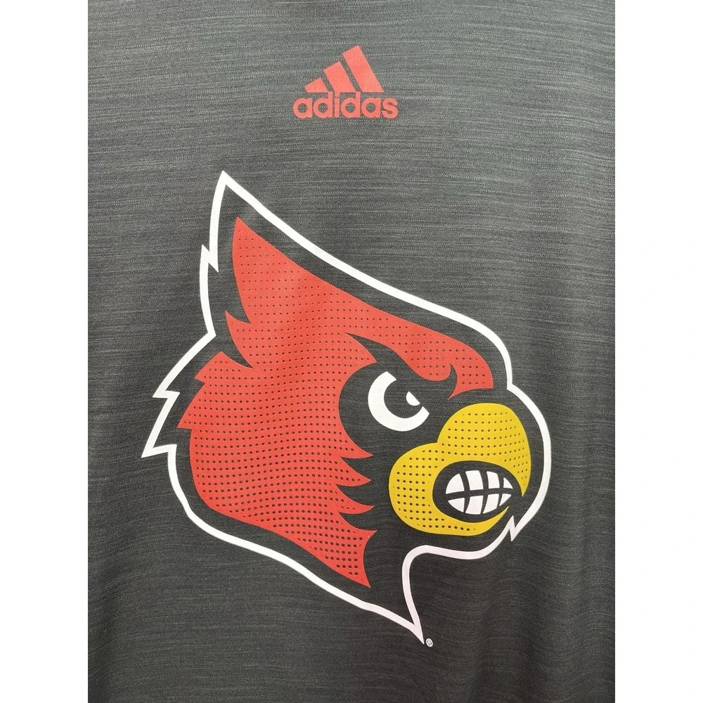 Louisville Cardinals‎ NCAA Adidas Black Climalite Sideline Training Hooded Sz L