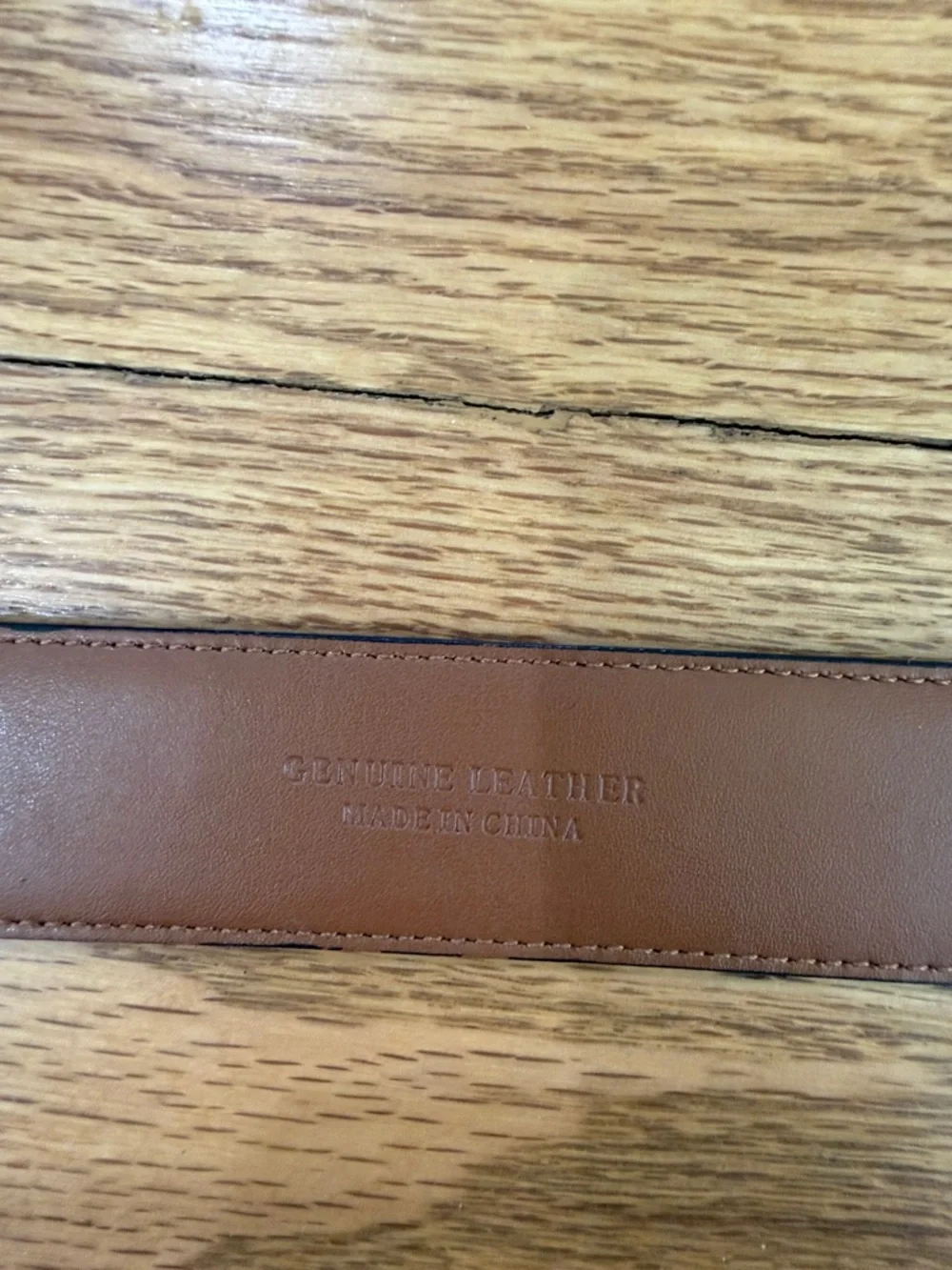 Lauren Ralph Lauren Black Leather Belt with Silver Buckle, 42