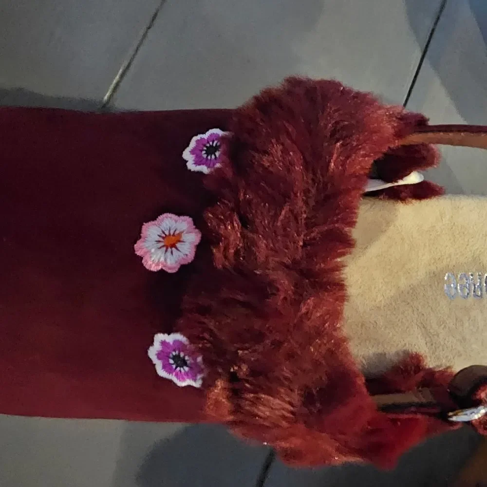 Gymboree burgundy faux