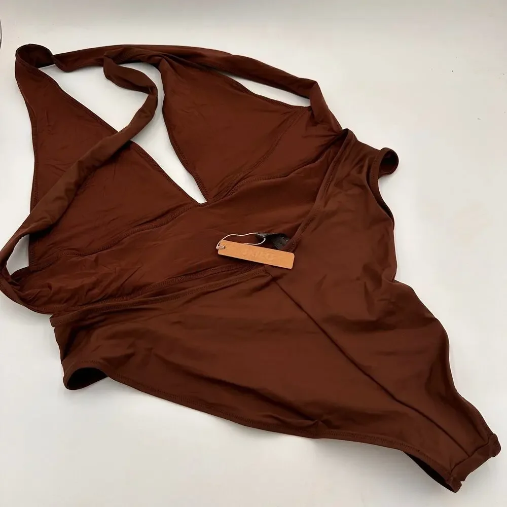 SKIMS brown recycled