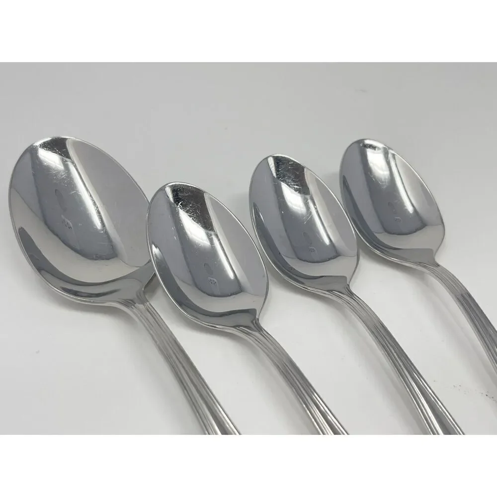 Wmf Cromargan Dorset Barock 3 Teaspoons 6 1/8” Serving Table Spoon 7.75”