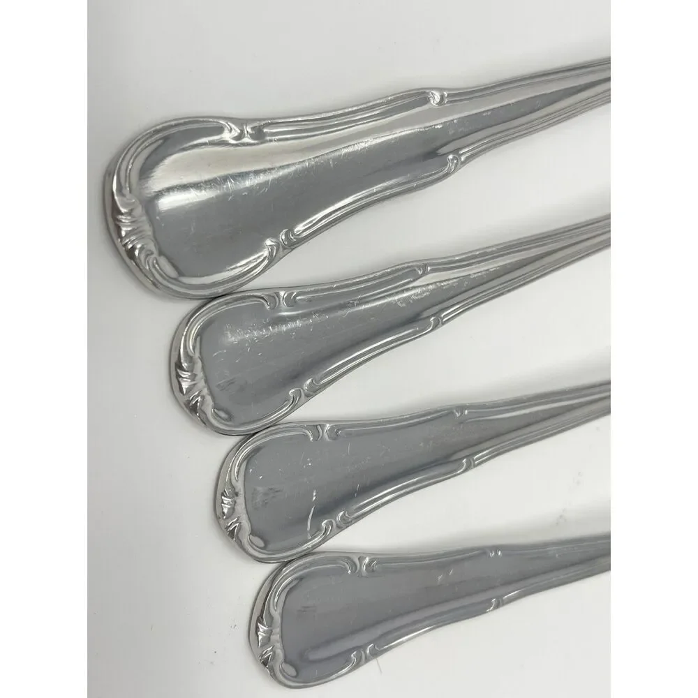 Wmf Cromargan Dorset Barock 3 Teaspoons 6 1/8” Serving Table Spoon 7.75”