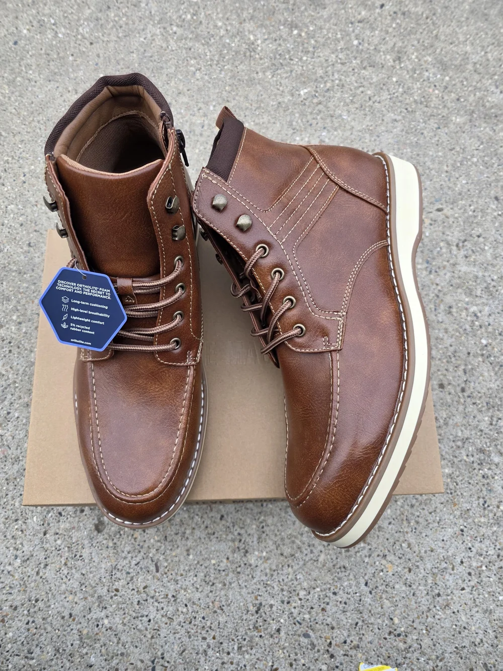 Steve Madden Leather Casual Boots Men Size 12