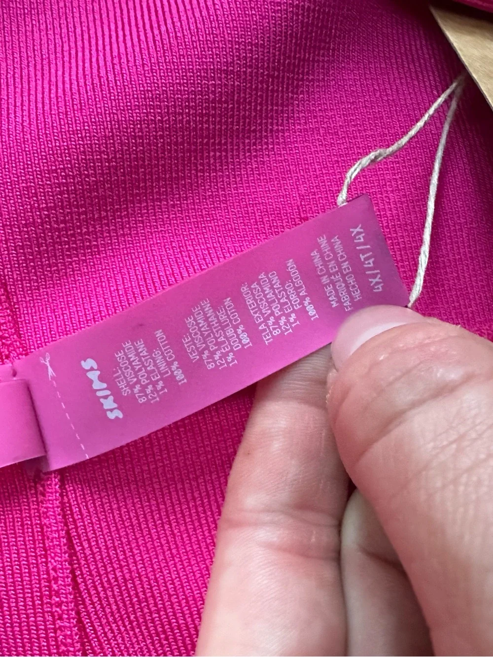 NWT Skims knit cheeky bikini bottoms hot pink