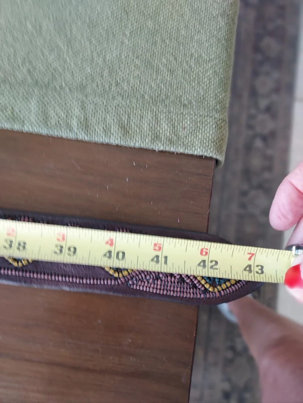 Johnny Was Brown Leather Belt with Multicolor Embroidery New Never Worn