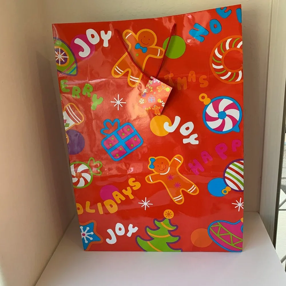 Huge Gift Bag Christmas Holidays Joy Noel X-Large Size 27 x 20