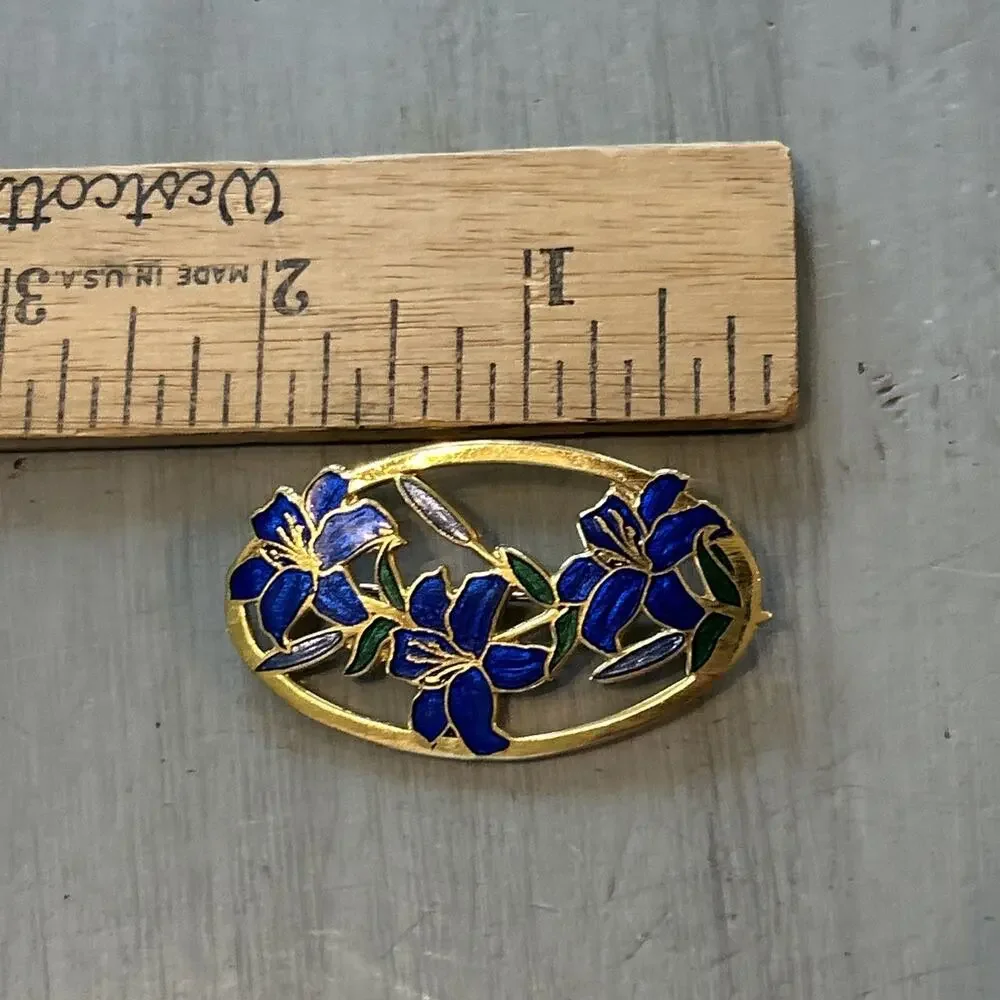 Fine Fish Enamels vintage blue