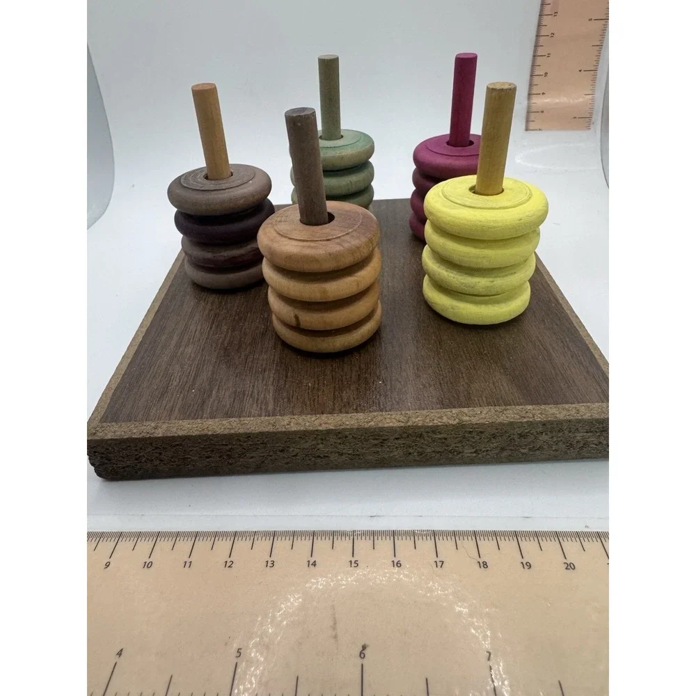 1970s Skor Mor's  Right On Wooden Puzzle Game