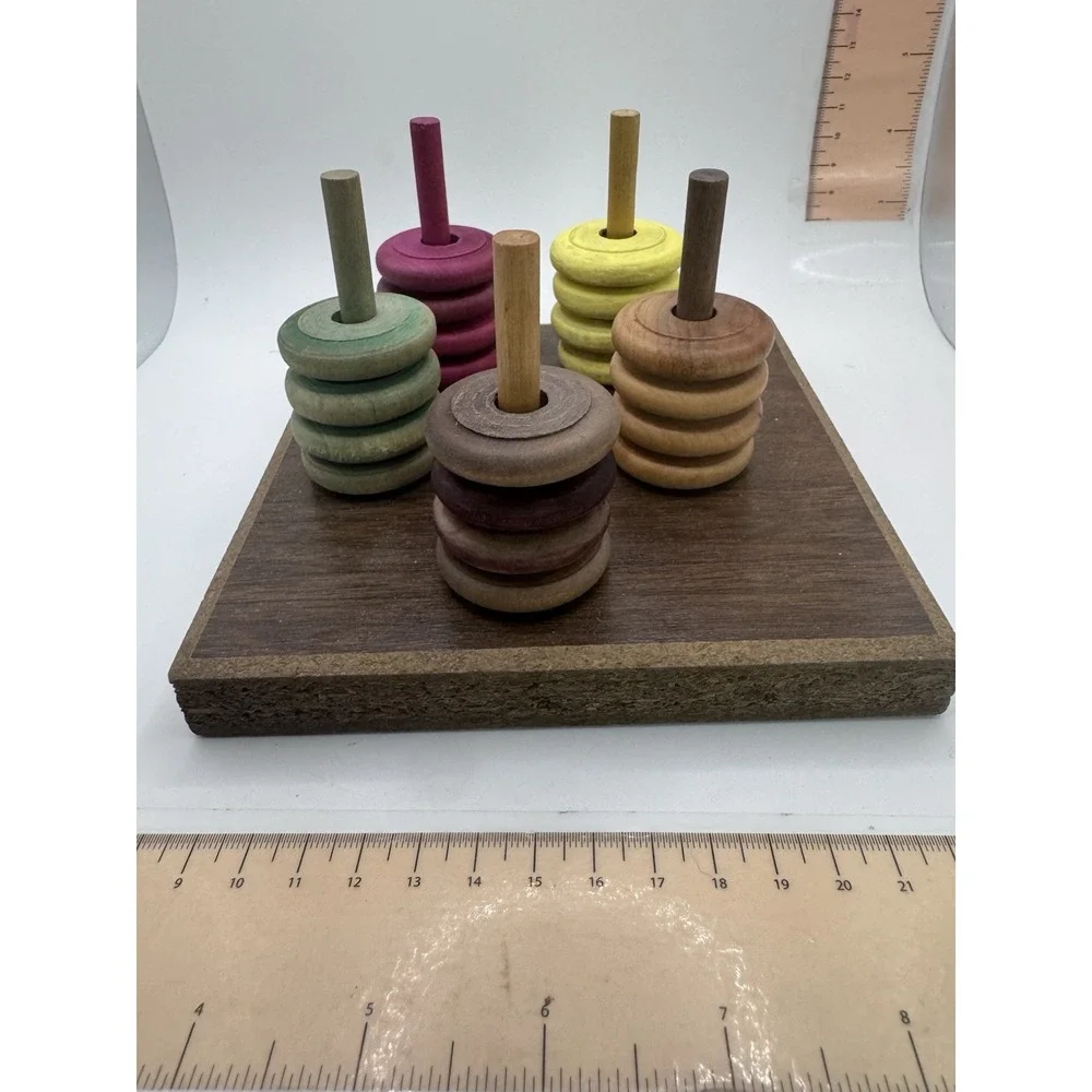1970s Skor Mor's  Right On Wooden Puzzle Game