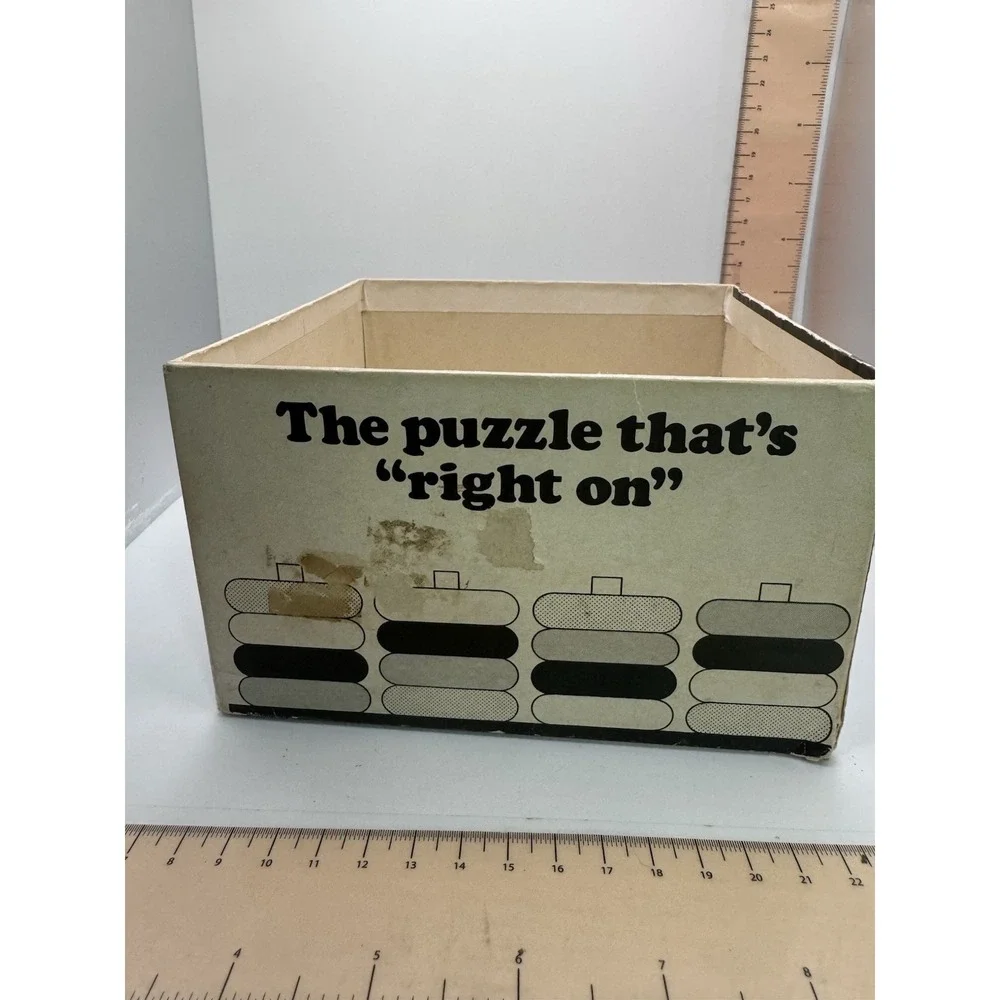 1970s Skor Mor's  Right On Wooden Puzzle Game