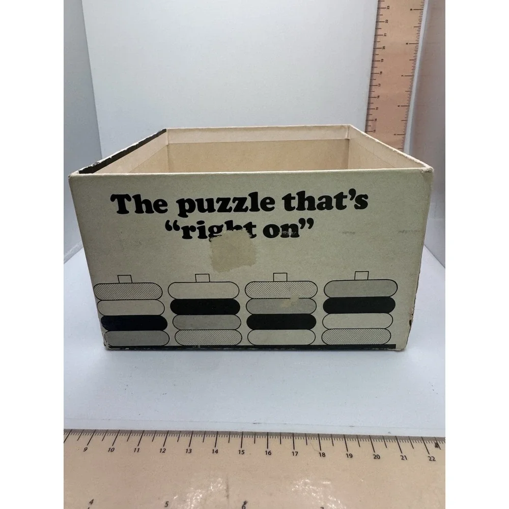 1970s Skor Mor's  Right On Wooden Puzzle Game