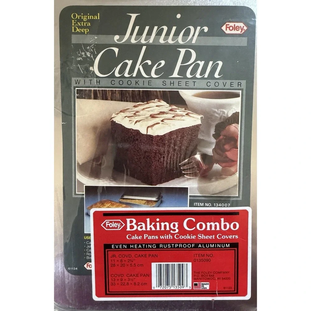 VTG Foley Baking Combo Junior Cake Pan Set Sealed New Old Stock Made in USA 80s