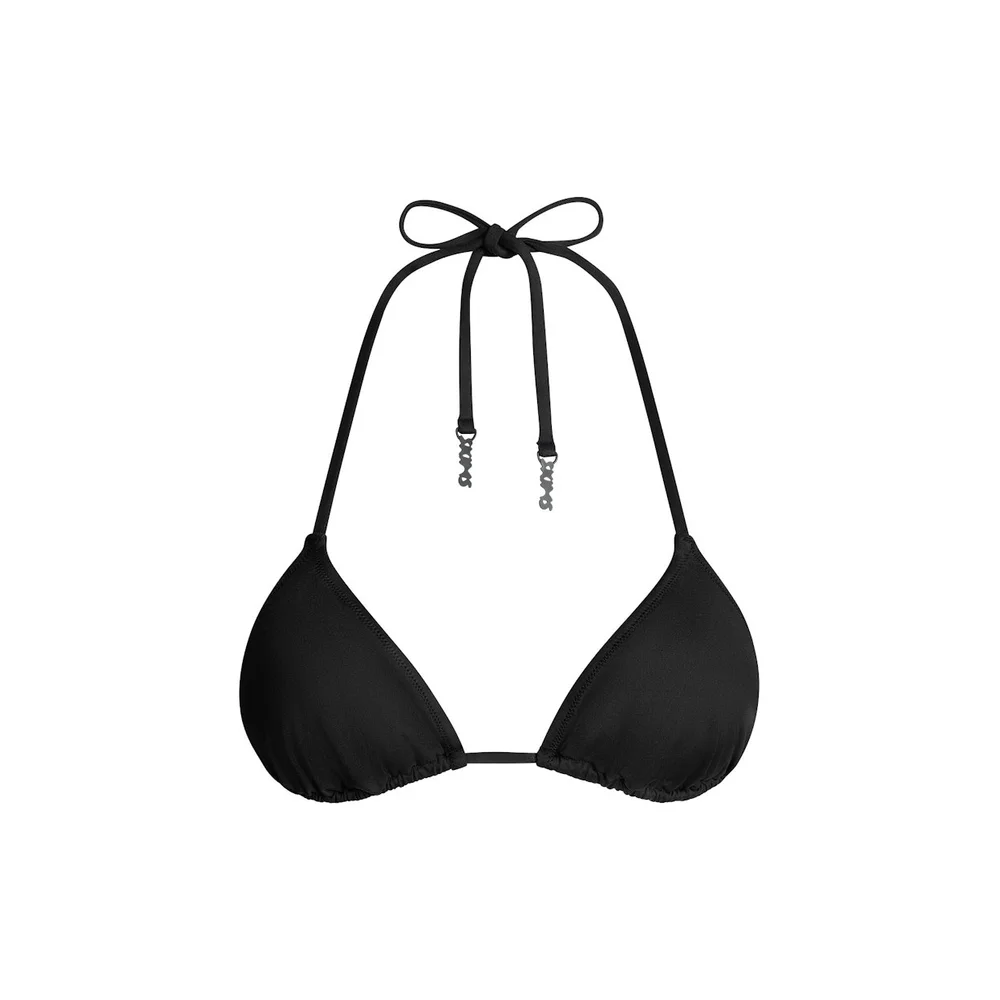 NWT SKIMS Signature Swim Triangle Bikini Top Onyx Black Medium