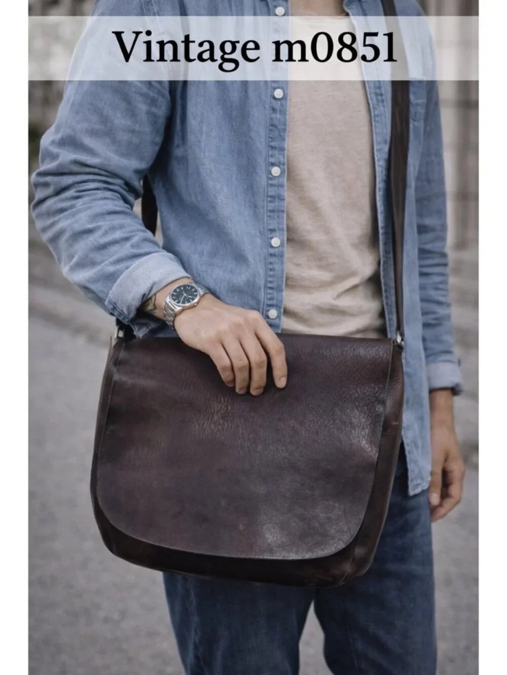 m0851 leather crossbody