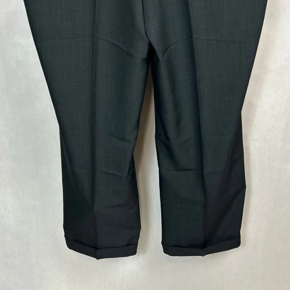 NEW Van Heusen Men’s Pants Slacks Gray Sz 46x32 Big & Tall Flex Waistband Premiu