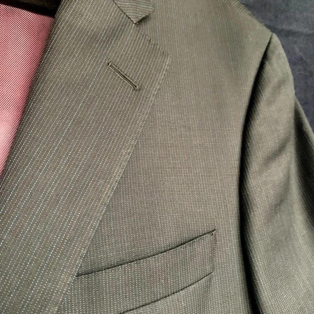 Samuelsohn SB Gable‎ Sport Coat Jacket 42R Super 120's Wool Union Made in Canada