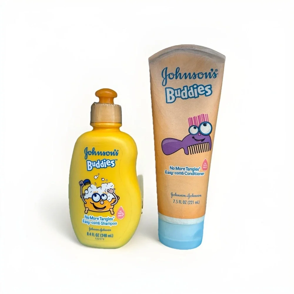 Johnson's Buddies No More Tangles Easy-comb SHAMPOO and CONDITIONER‎ Vintage