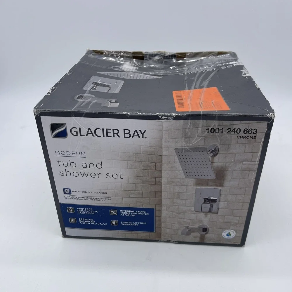 Glacier Bay Modern Single-Handle 1-Spray Tub‎ and Shower Faucet Chrome