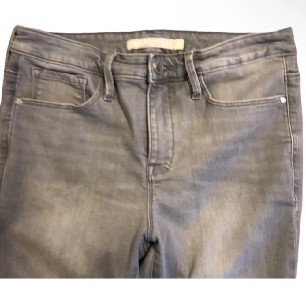 ATHLETA SCULPTEK Skinny Jeans In Grey Wash Cropped Stretch Slim Active- Size 8