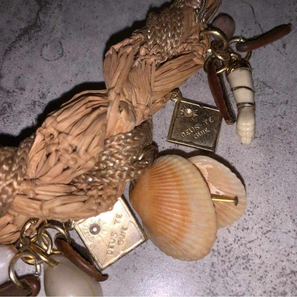 Vintage Unique Woven Vintage Handmade Choker Charm Necklace Maximalism Art Rare