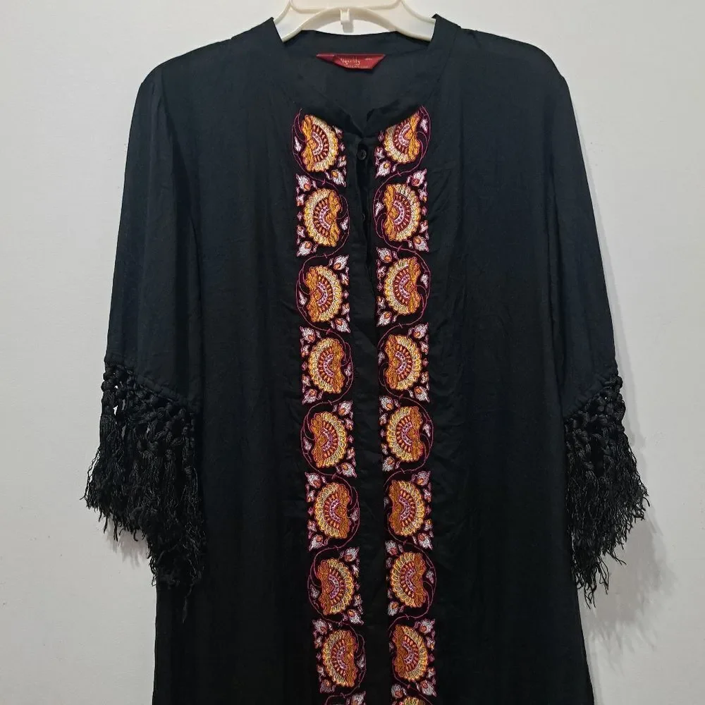 Tigerlily embroidered button