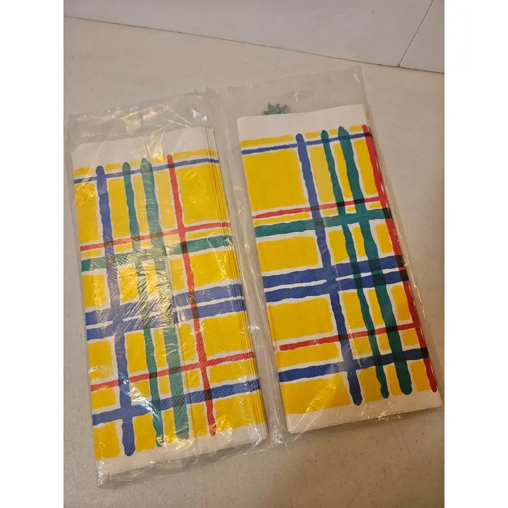 Vintage Forget Me Not Paper Tablecloths Set of Two New Old Stock Sealed Retro